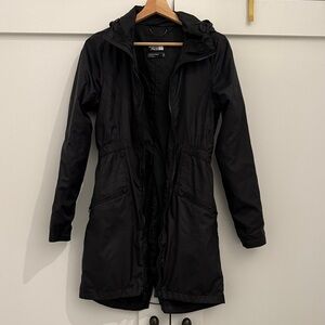 The North Face Black Hooded Rain Coat